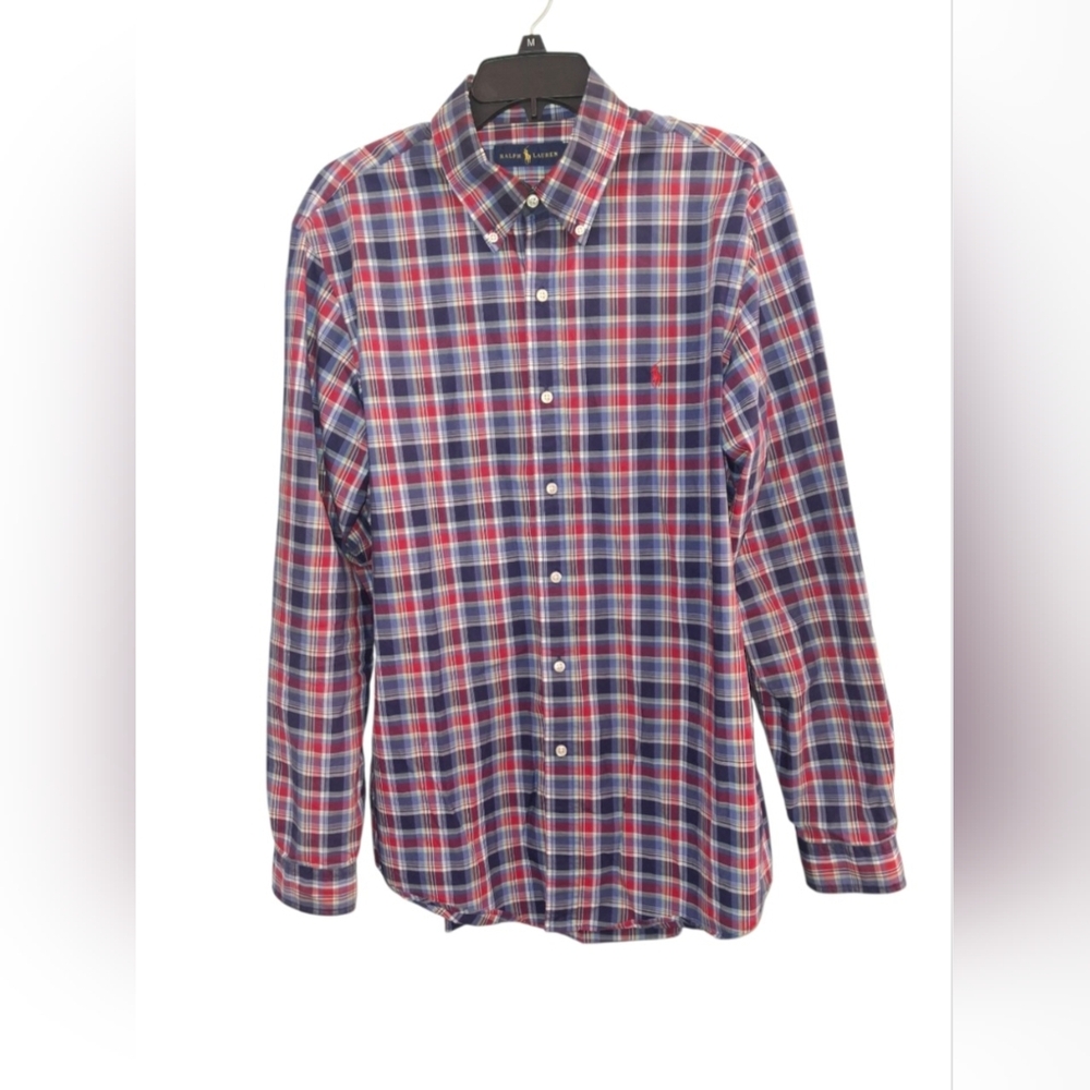 Ralph Lauren Red and Blue Plaid Casual Shirt